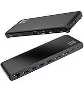 Minthouz 12 IN 1 Docking Station with 100W Charging, Triple Display, 1000Mbps LAN Port, Laptop Do...