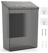 Sealegend Magnetic Slim Trash Can Wastebasket with Lid, Lint Bin, Storage Bins Perfect for Kitche...