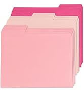 12Pcs Pink File Folders Letter Size Colored Manilla File Folders with 1/3-cut Tabs Decorative Fil...
