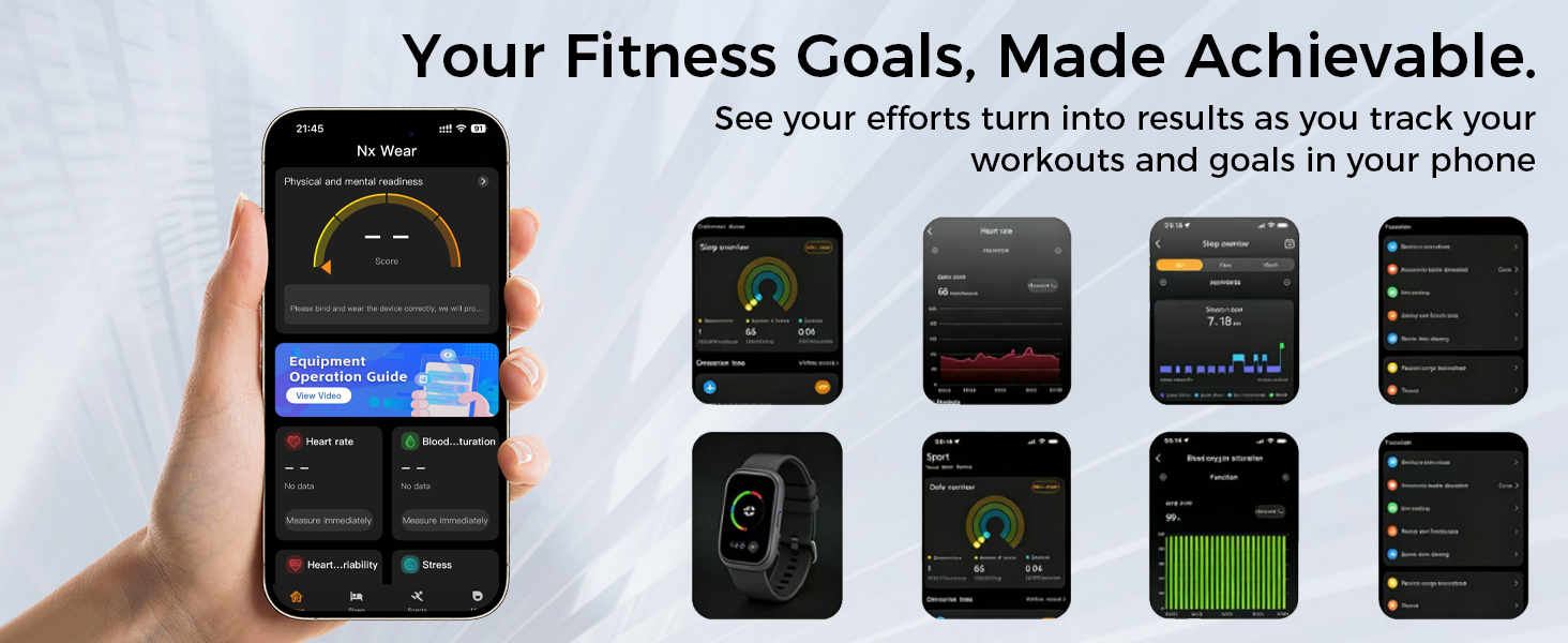 You can view your sports data in real time on the mobile app, with everything clear at a glance.