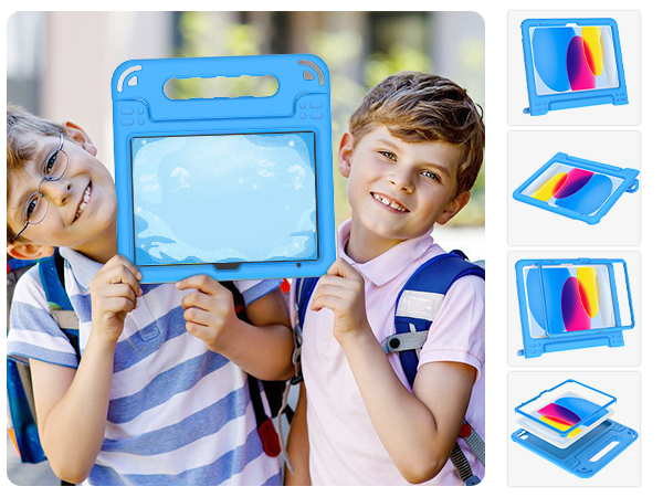 case with handle stand and screen protector