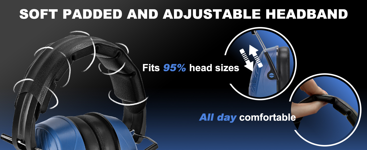 SOFT PADDED AND ADJUSTABLE HEADBAND 