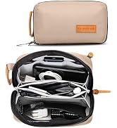 Tech Bag Organizer - Small Electronics Organizer Pouch for Travel - Premium Travel Case with Leat...