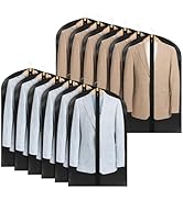 Zilink Clear Garment Bags for Hanging Clothes Clear Suit Bags for Closet Storage Breathable Suit ...