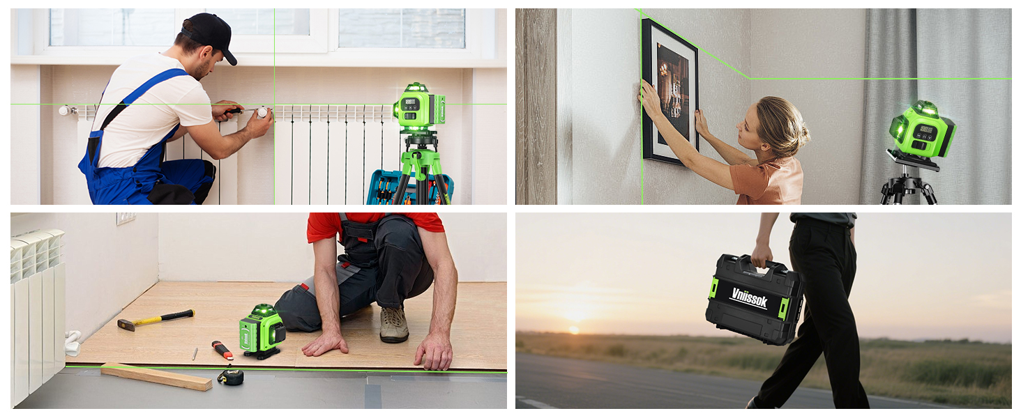16 Line Level Laser 360 Self Leveling for Construction, Home Renovation, Picture Hanging