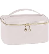 senbowe Travel Makeup Bag, Large Capacity Cosmetic Bags for Women,Portable Waterproof Leather Toi...