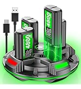 Rechargeable Xbox One Controller Battery Pack with Upgraded Fast Charging Station, 4x4800mWh(2000...