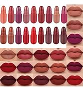 evpct 18Pcs Capsule Pills Lipstick Mini Matte Lipstick Set for Women Long Lasting labiales mate 2...