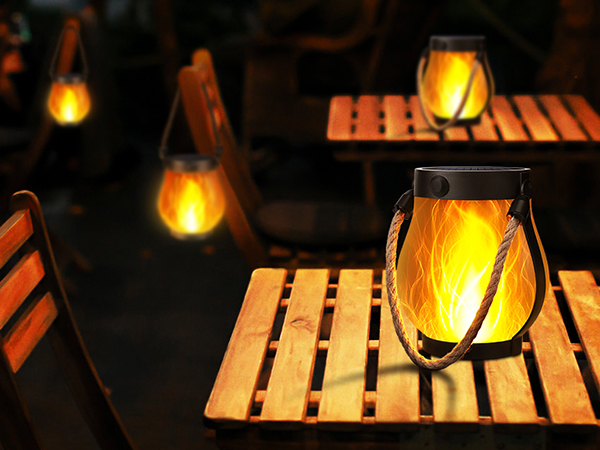solar flame lights