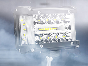 Nilight 4.3 Inch Triple Row Spot Flood Combo Side Shooter Light Bar Salt Spray Test