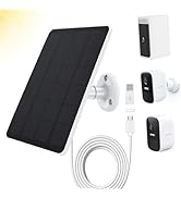 Solar Panel Compatible with WYZE Battery Cam Pro, EufyCam 2C/2C Pro, 4W 5V Solar Panel with 10ft ...