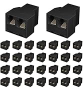 Awishwell Phone Line Splitter for Landline, 30 Pack RJ12 6P6C Plug with 3Female Phone Jack Splitt...
