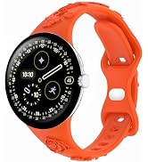Eiavike Floral Engraved Slim Bands Compatible with Google Pixel Watch 4 3 (41mm)/Pixel Watch 2 1,...