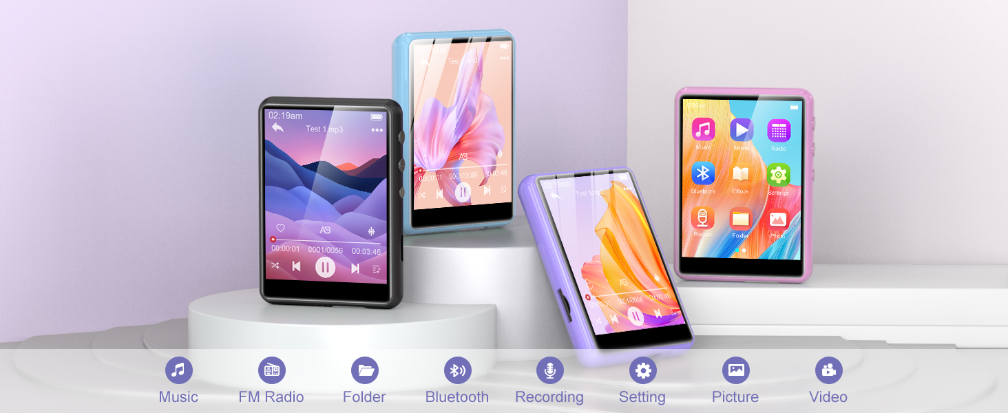 64GB MP3 Player with Bluetooth 5.3