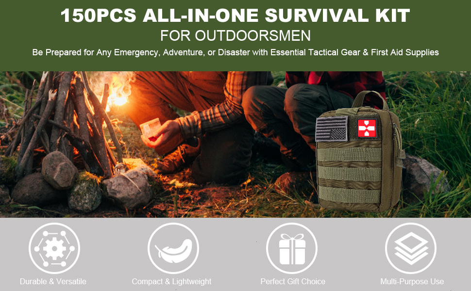 150pcs emergency survival kit