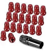 GSTP 20 Pack 1.38 inches Wheel Lug Nuts M12x1.5 Spline Close End Lug Nuts with Socket Key Compati...