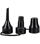 Gryshanyun Air Pump Replacement Nozzles Set, 3 Sizes Plastic Inflator Adapters for Air Beds, Matt...
