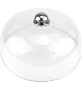 DOERDO 10Inch Cake Dome Cover Clear Cake Stand Cover Acrylic Round Cheese Cloche Dome for Dessert...