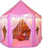 Monobeach Princess Tent Girls Large Playhouse Kids Castle Play Tent with Star Lights Toy for Chil...