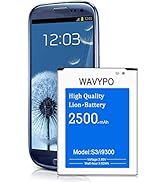 WAVYPO Battery for Galaxy S3 I9300, 2500mAh Li-ion Replacement Battery for Samsung Galaxy S3 I930...