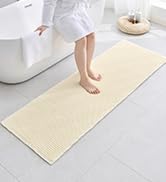 Disolla Waffle Bath Mat, Non Slip Absorbent Bathroom Runner Rug, Washable Quick Dry Ultra Soft Lo...
