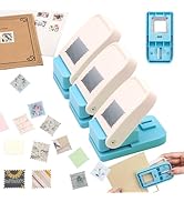 BAOFALI 3Pcs/Set Stamp Puncher 1inch Square Postage Stamp Punch |Stamp Hole Puncher| Scalloped Re...