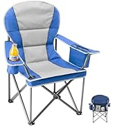 OLIXIS Folding Camping Chair, Portable Collapsible Chair with Cup Holder, Non-Slip Feet, Heavy Du...