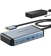 Lemorele MacBook Pro Air Docking Station w/150W Power Adapter, 12 in 2 USB C Laptop Docking Stati...