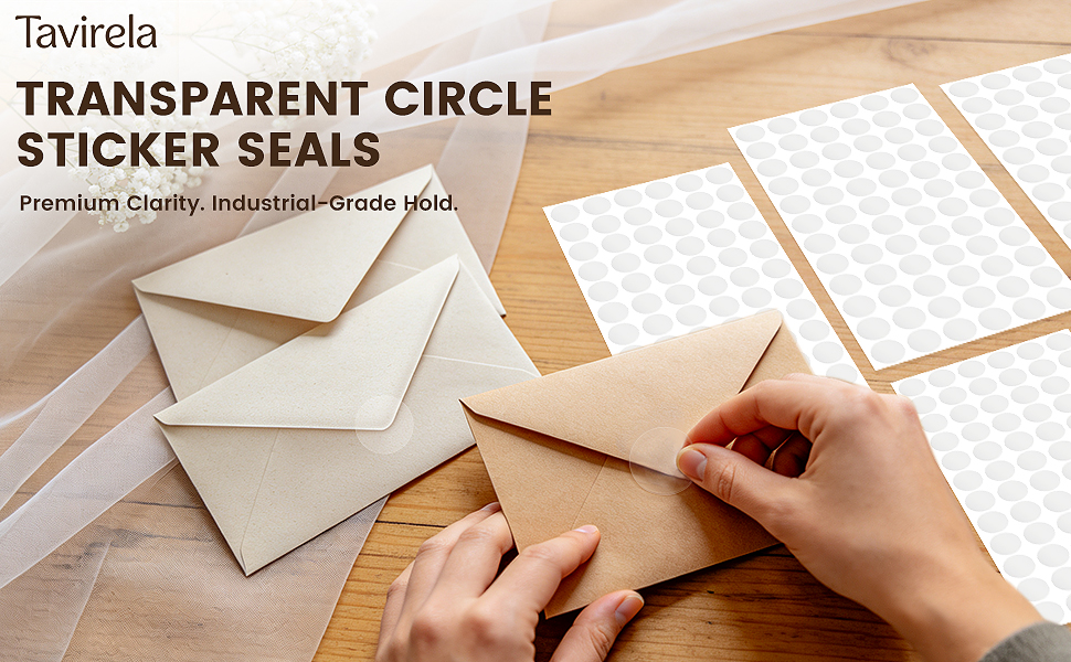 transparent circle sticker seals