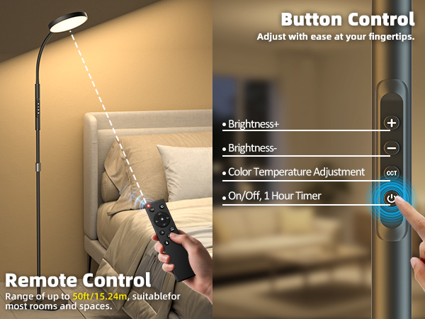 floor lamp with remote control