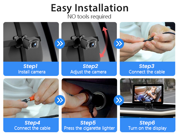 car baby camera is very easy to install