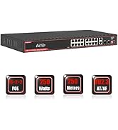 ienRon 20 Ports PoE Ethernet Switch with 2 Gigabit Uplink Ports+2 SFP Slot Gigabit ,Unmanaged Net...