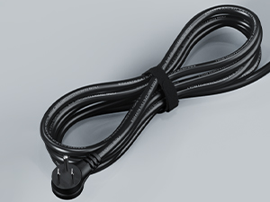 Power Cord with Hook and Loop Fastener