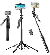 ORICO 73" Aluminum iPhone Tripod for Video Recording, Portable Tripod &amp; Selfie Stick, 4-Leg Base,...