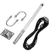 Waterproof 915mhz Lora 5.8dbi Fiberglass Antenna with 20Ft Low Loss KMR195 Cable for Helium Hotsp...