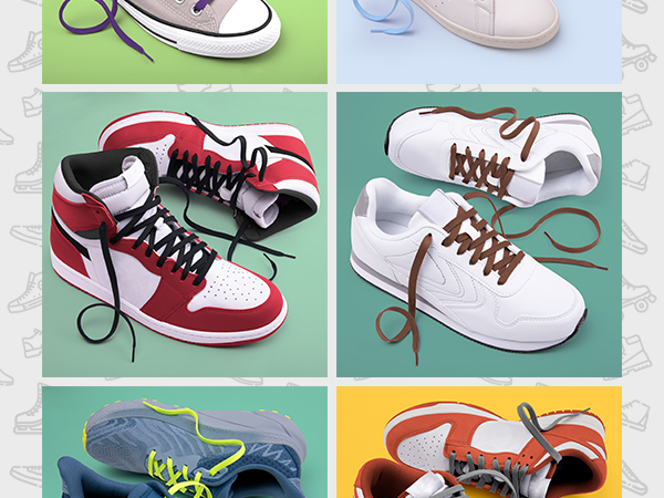 Flat shoe laces for sneakers shoelaces athletic running sports kids shoelaces white black strings