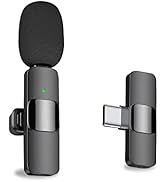 Professional Wireless Lavalier Lapel Microphone for Android Computer - Cordless Omnidirectional C...