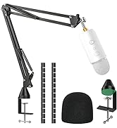 YOUSHARES Microphone Stand with Foam Cover - Mic Boom Arm Stand Pop Filter Compatible with Blue Y...