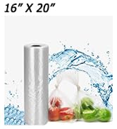 BESTEASY Food Storage Bags, 16" X 20" Clear Plastic Produce Bags on a Roll, Durable Plastic Bags ...