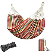 JoyView Brazilian Hammock for Single Preson Portable Hammock with Hanging Ropes &amp; Carry Bag Large...