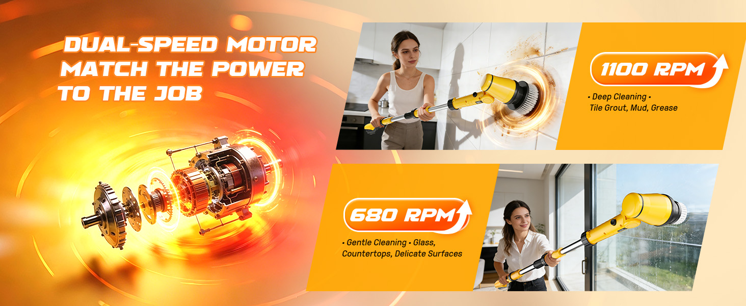 Electric Spin Scrubber for Cleaning Bathroom