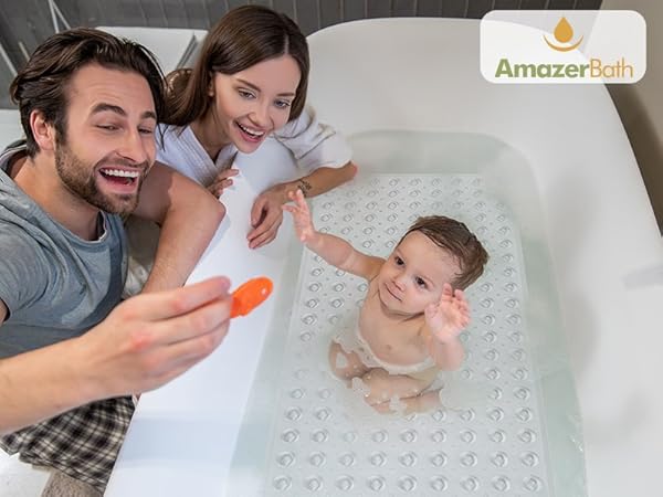 big clear bathtub mat