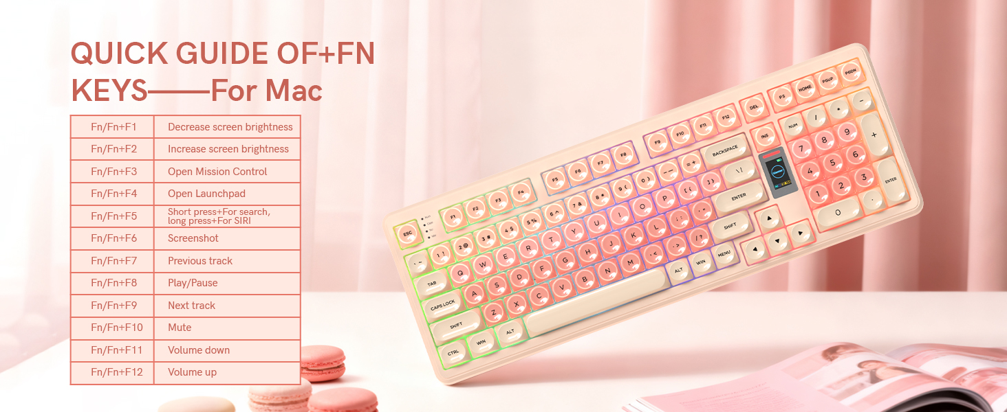 QUICK GUIDE OF+FN KEYS——For Mac