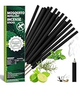 Extra Large Mosquito Repellent Sticks 24 Pack, Natural Outdoor Patio Mosquito Deterrent, Long-Las...