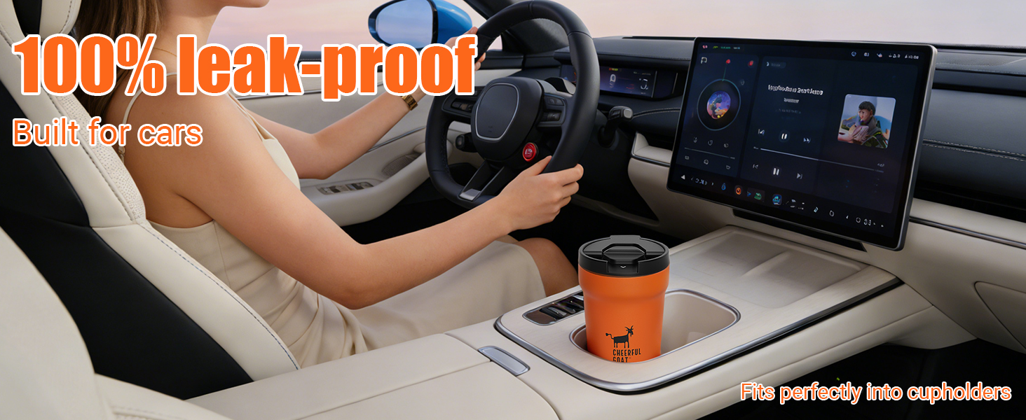 Coffee Mug Ceramic Inner Liner Coffee Cup Travel Thermal Tumbler 350ml