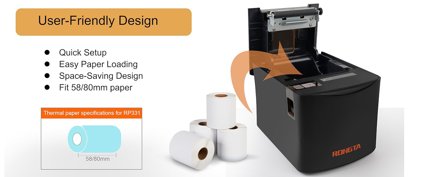 User-Friendly Design | easy to use receipt printer