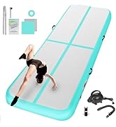 Inflatable Gymnastics Mat 10ft/13ft/16ft/20ft/ Air Tumbling Track Mats 4/8 inches Thick for Home ...