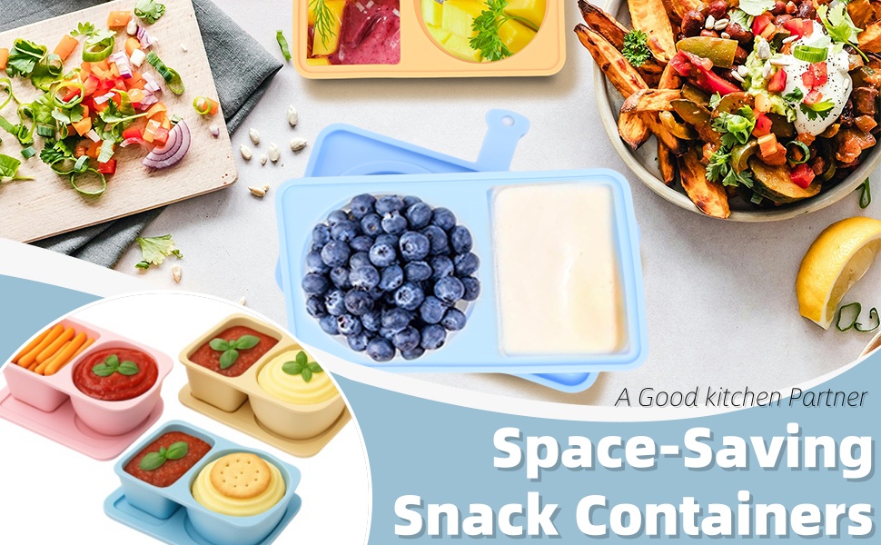 Reusable Silicone Snack Containers