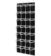 SAVERHO 28 Pockets Over the Door Shoe Organzier, Hanging Shoe Organizer for Door Large Capacity S...