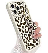 Jefonha Compatible with iPhone 17 Pro Max Case with Finger Hand Strap for Girls Women, Cute Leopa...